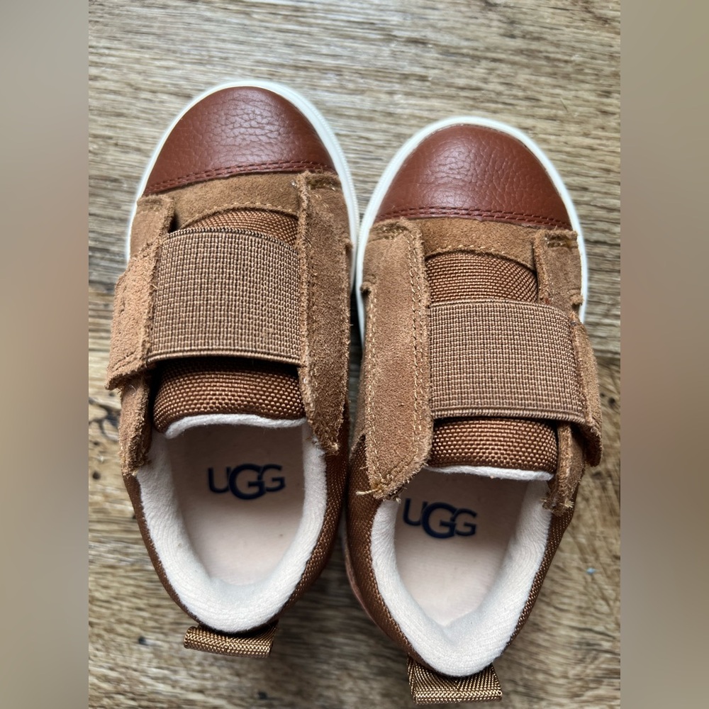 UGG Tan and Brown Baby Walkers Toddler Shoes - Picture 3 of 5
